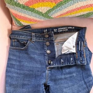 GAP Blue High Rise Jegging Ankle Pants